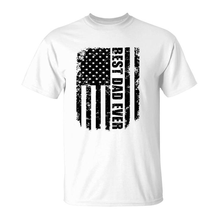 Best Dad Ever Vintage American Flag Father's Day Gift T-Shirt