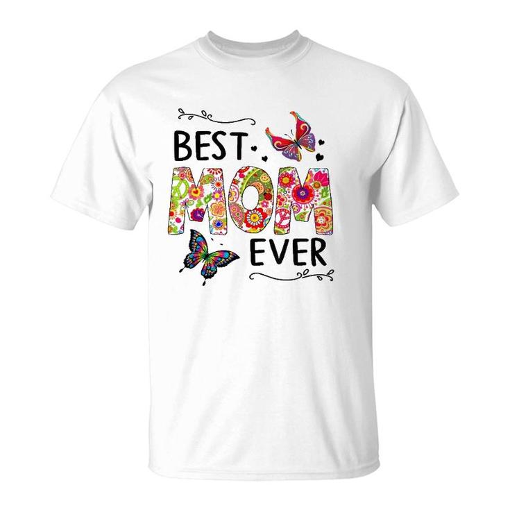 Best Mom Ever Colored Patterns Mother's Day Mama T-Shirt