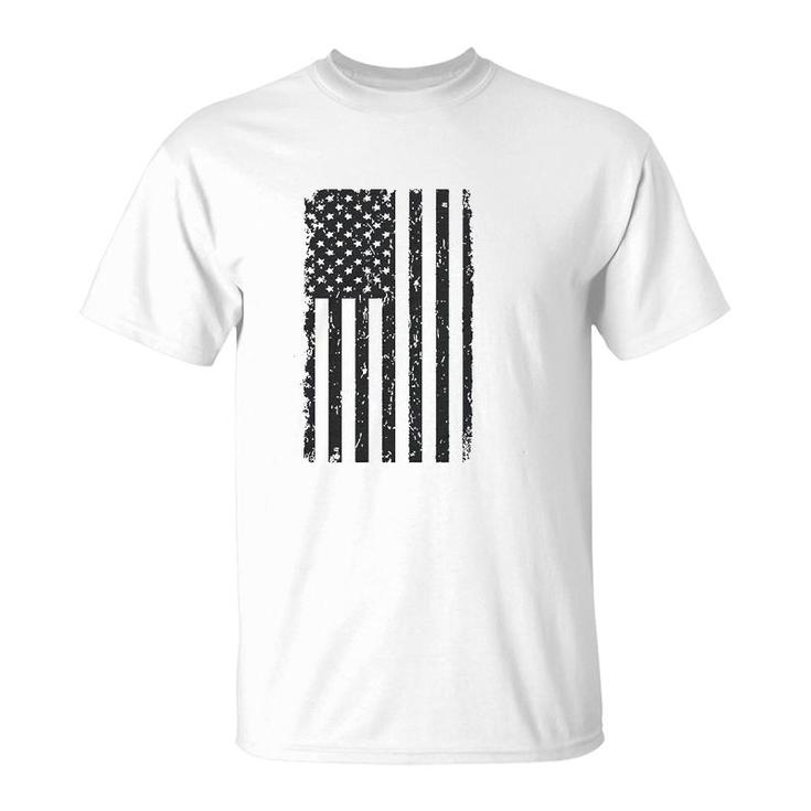 Big Black American Flag T-Shirt