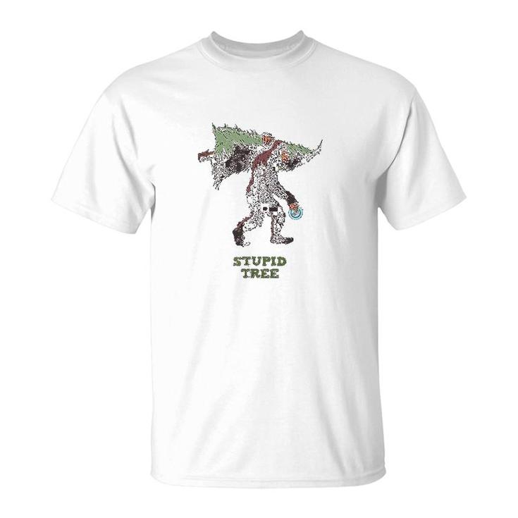 Bigfoot Disc Golf Stupid Tree T-Shirt
