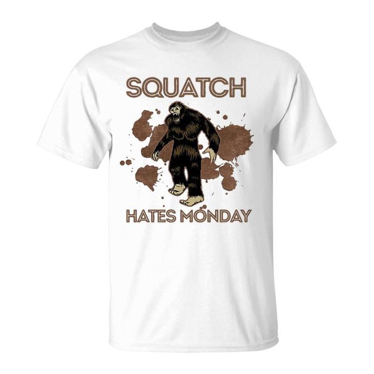 Bigfoot Squatch Hates Monday T-Shirt