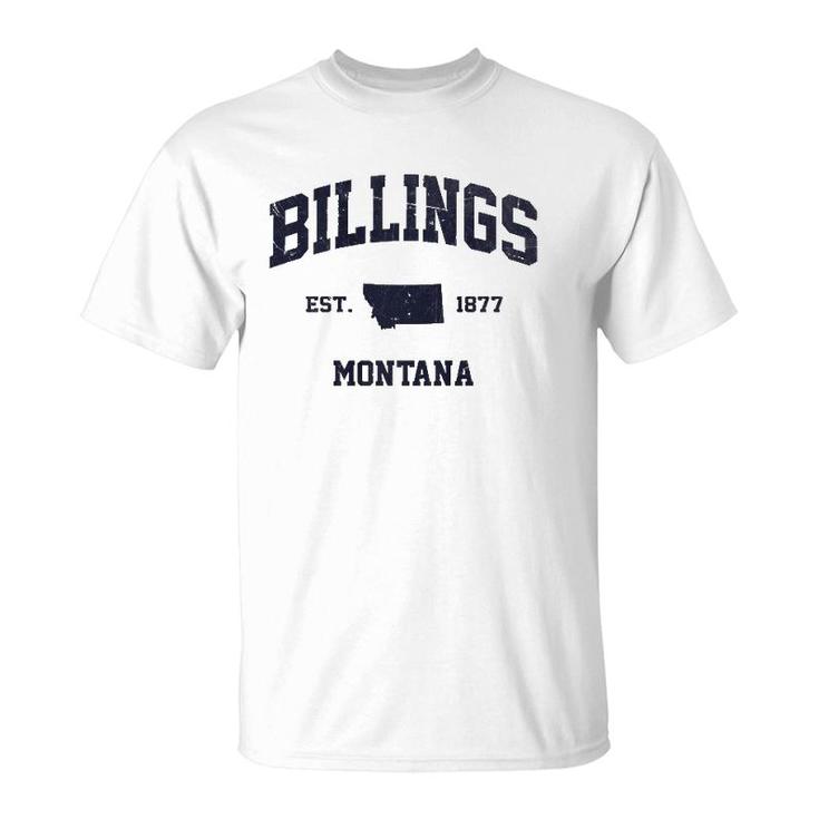 Billings Montana Mt Usa Vintage State Athletic Style Gift  T-Shirt