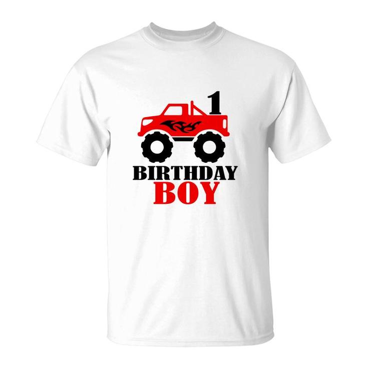 Birthday Boy Truck 1St Birthday Red Art Gifts T-Shirt