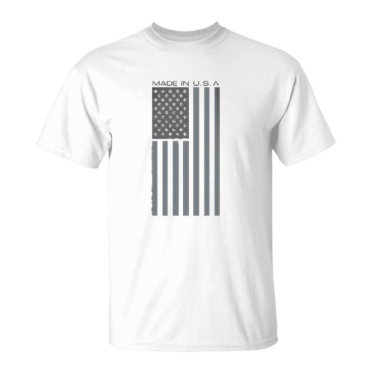Black Made Usa Flag Subdued T-Shirt