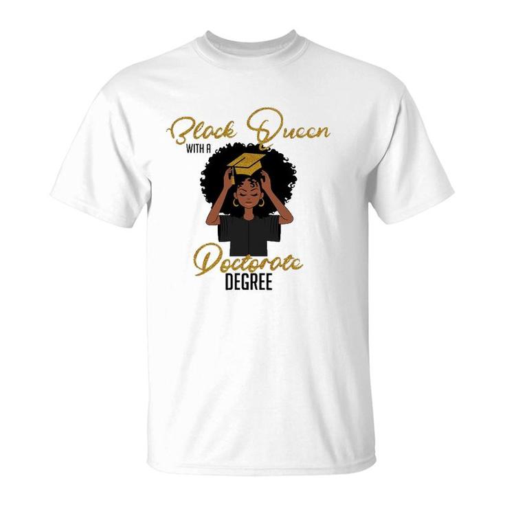 Black Queen With A Doctorate Degree Graduation T-Shirt