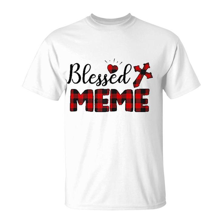 Blessed Meme Christian Cross Heart T-Shirt