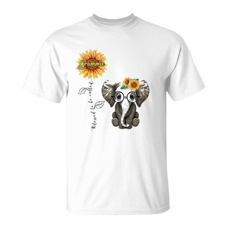 Blessed To Be Called Grammie Hippie Elephant Mother's Day T-Shirt