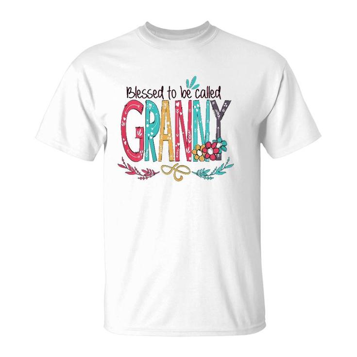 Blessed To Be Called Granny Flower Mother's Day 2022 Ver2 T-Shirt