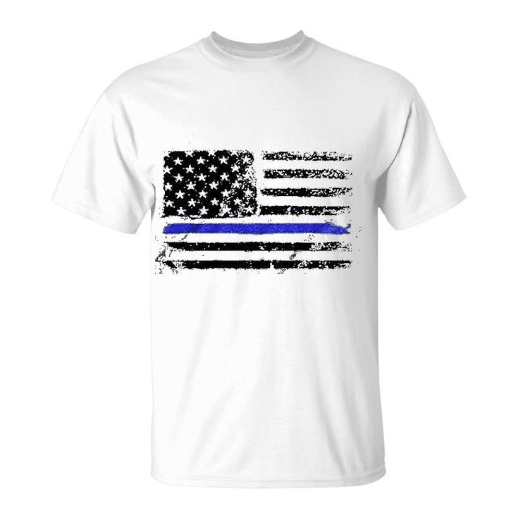 Blue American Flag T-Shirt