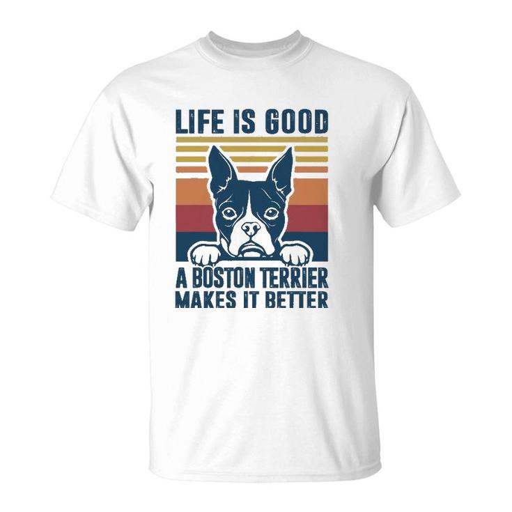 Boston Terrier Gifts For Women Men Boston Terrier Dad Mom T-Shirt