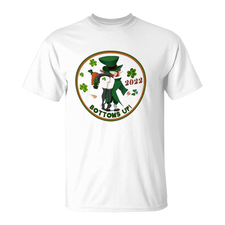 Bottoms Up Leprechaun St Patrick's Day Funny 2022 Ver2 T-Shirt