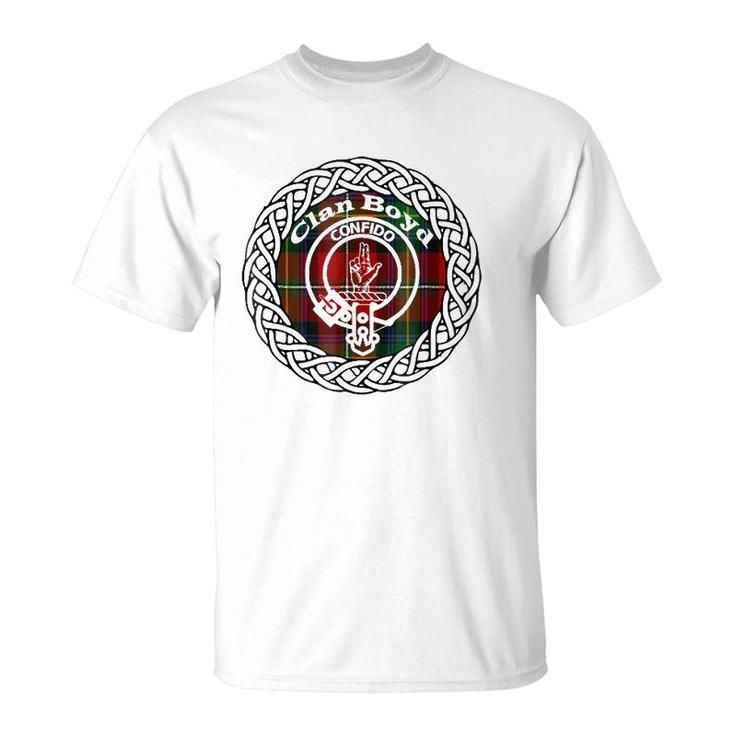 Boyd Surname Scottish Clan Tartan Crest Badge T-Shirt