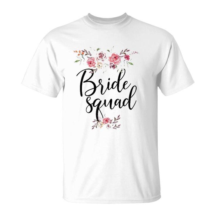 Bride Squad Wedding Gift For Bridesmaid Bridal Shower T-Shirt