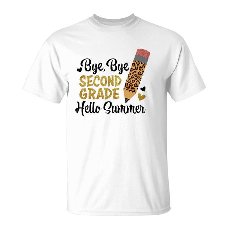Bye Bye Second Grade Hello Summer Peace Out Second Grade T-Shirt