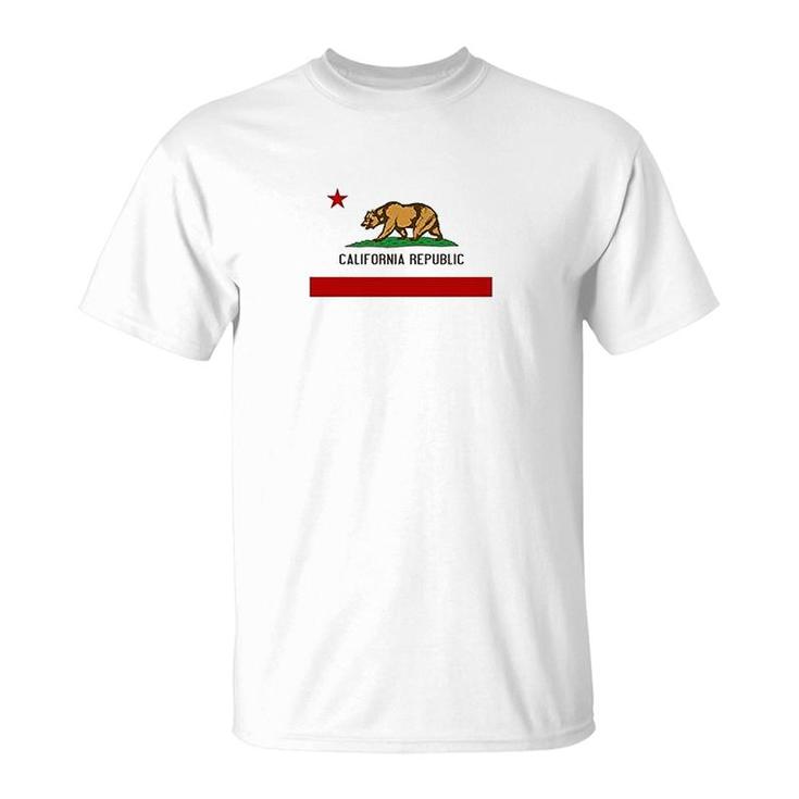 California State Flag Republic Los Angeles Bear T-Shirt
