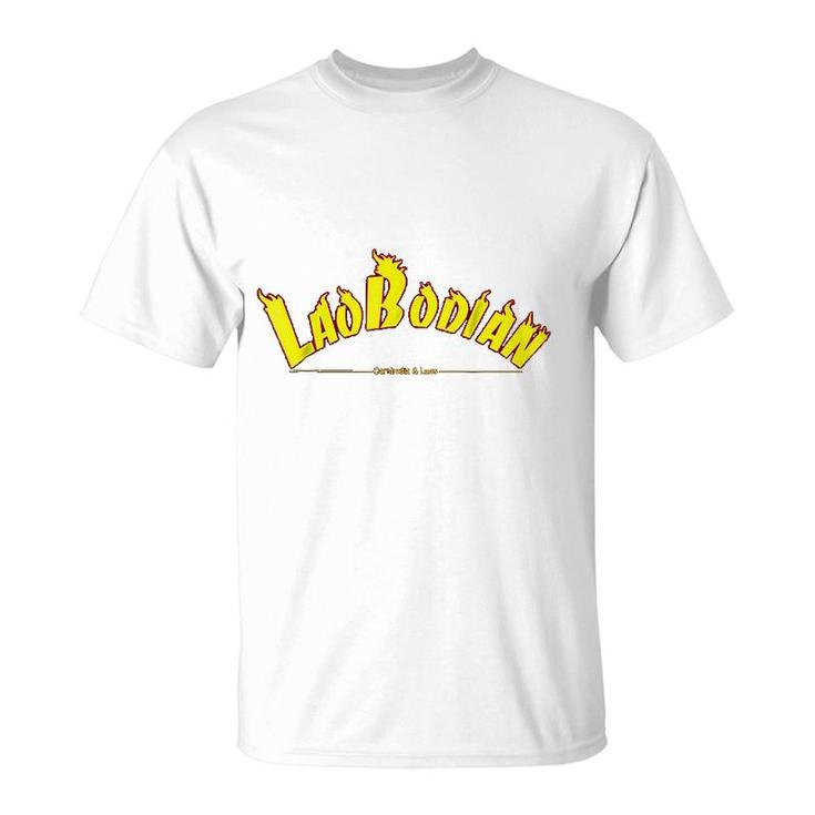 Cambodia Laos Flaming Text Laobodian T-Shirt