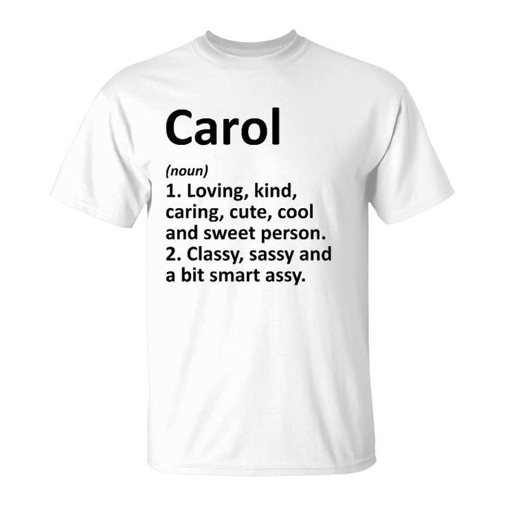 Carol Definition Personalized Name Funny Birthday Gift Idea T-Shirt