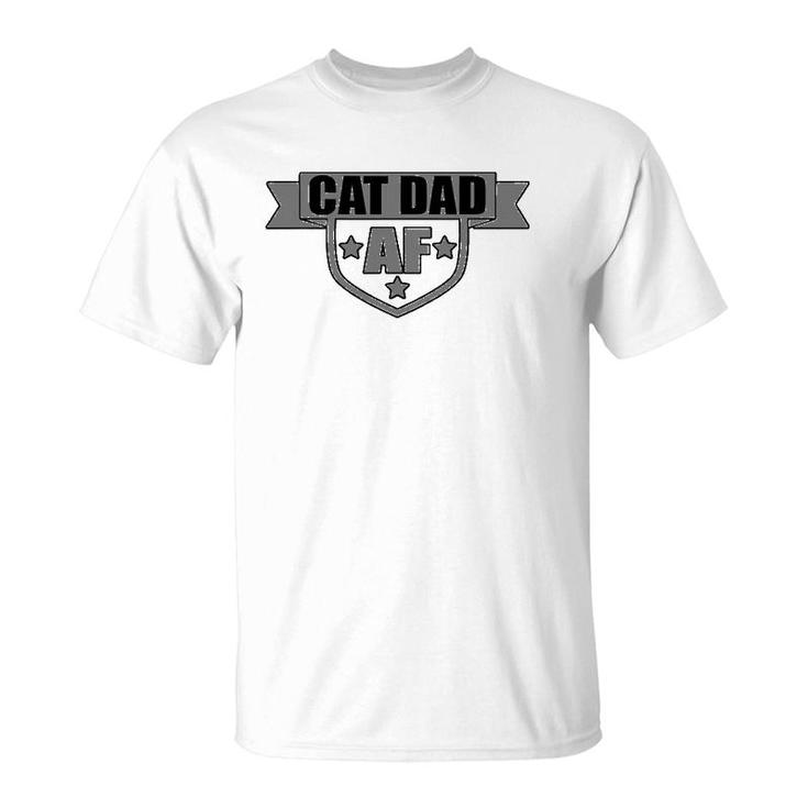 Cat Dad Af Funny Pet Owner Lover Tee T-Shirt
