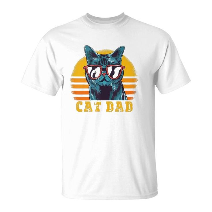 Cat Dad - Vintage Cat Sunglasses - Best Cat Dad T-Shirt