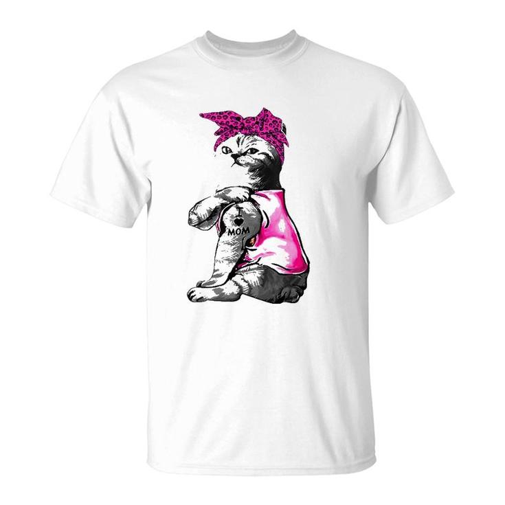 Cat Lover Funny Cat I Love Mom Tattoo Gifts T-Shirt