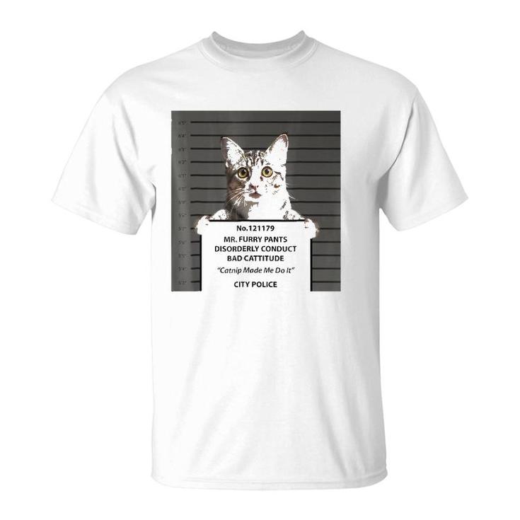 Catnip Cat Bad Cattitude Funny Cat Lover Kitten Gift T-Shirt