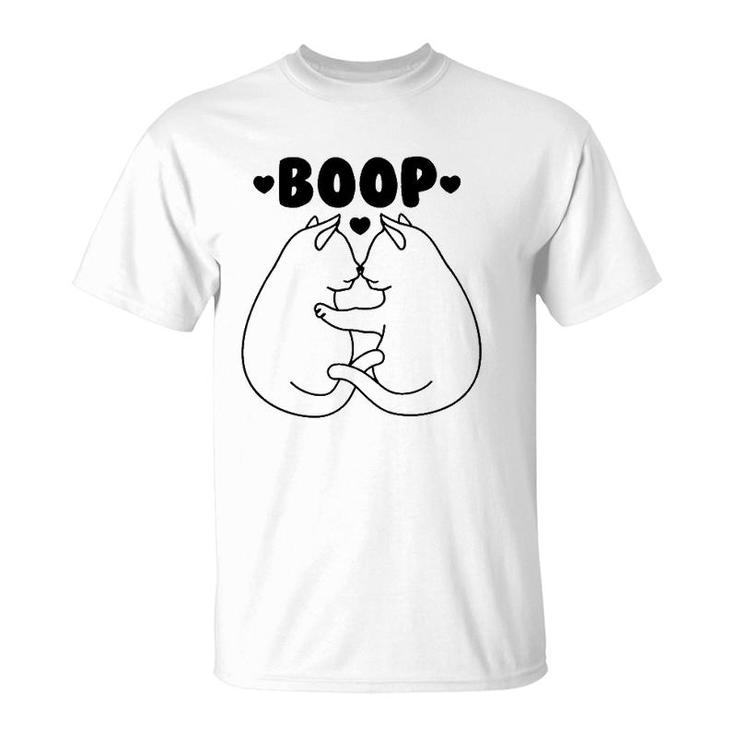 Cats Booping Noses Funny Cat Boop T-Shirt