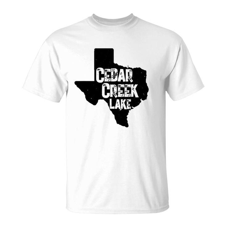 Cedar Creek Lake State Outline Texas T-Shirt