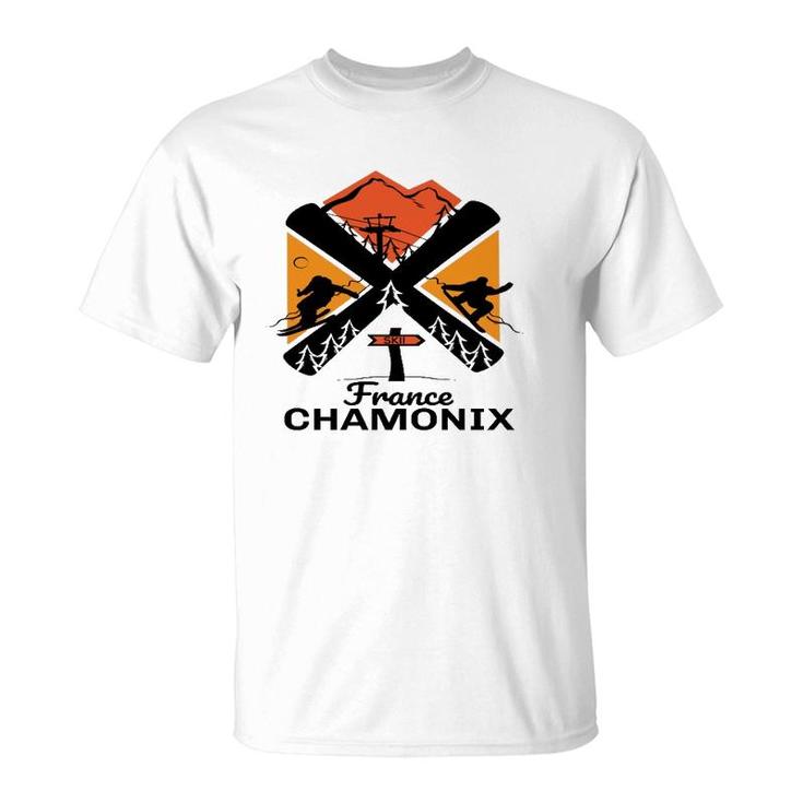 Chamonix Ski Skiing Snowboard Accessories T-Shirt