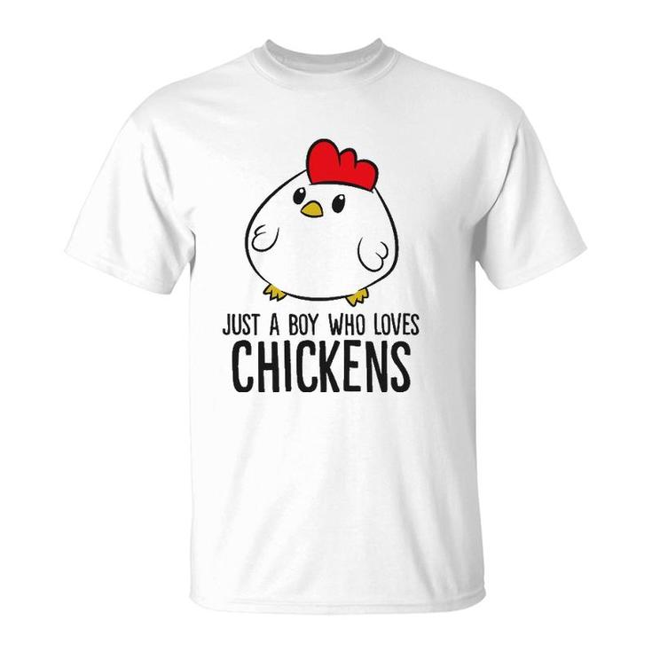 Chicken Boy Just A Boy Who Loves Chickens T-Shirt