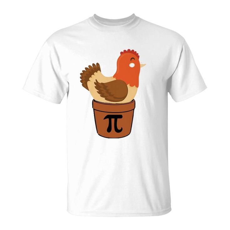Chicken Funny Maths Engineer Nerd Birthday Gift Pi Day T-Shirt