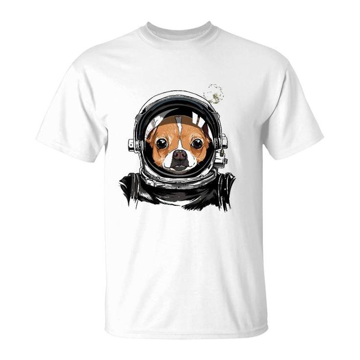 Chihuahua Dog Astronaut Space Exploration Astronomy Lover T-Shirt