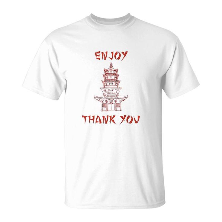 Chinese Food Take Out Box Costume Chinese Red T-shirt