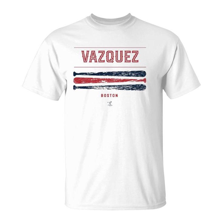 Christian Vazquez Vintage Baseball Bat Gameday  T-Shirt