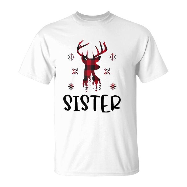 Christmas Family Clothing Deer Sister Raglan Baseball Tee T-Shirt