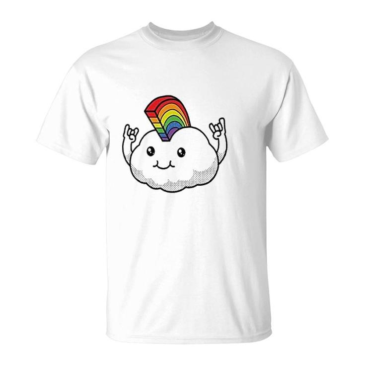 Cloud Rainbow Mohawk Gay Pride T-Shirt