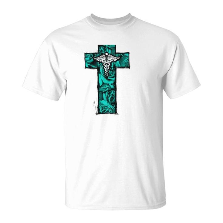 Cna Nurse Rn Medical Cross Christian Jesus T-Shirt