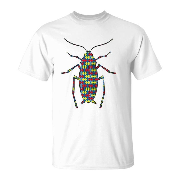 Cockroach Autism Awareness Kids Termite Puzzle Day Mom Gift T-Shirt
