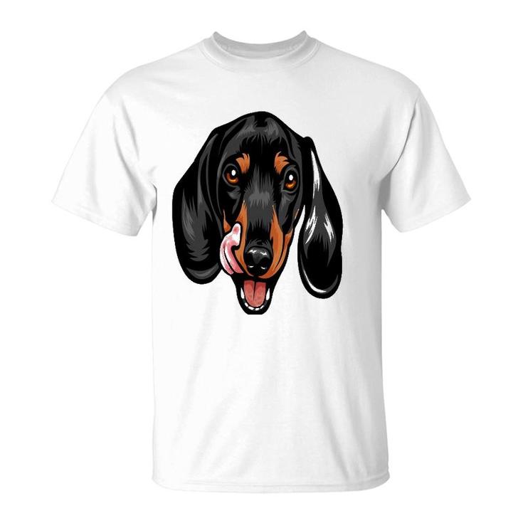 Cool Dachshund Dog Face Gift T-Shirt