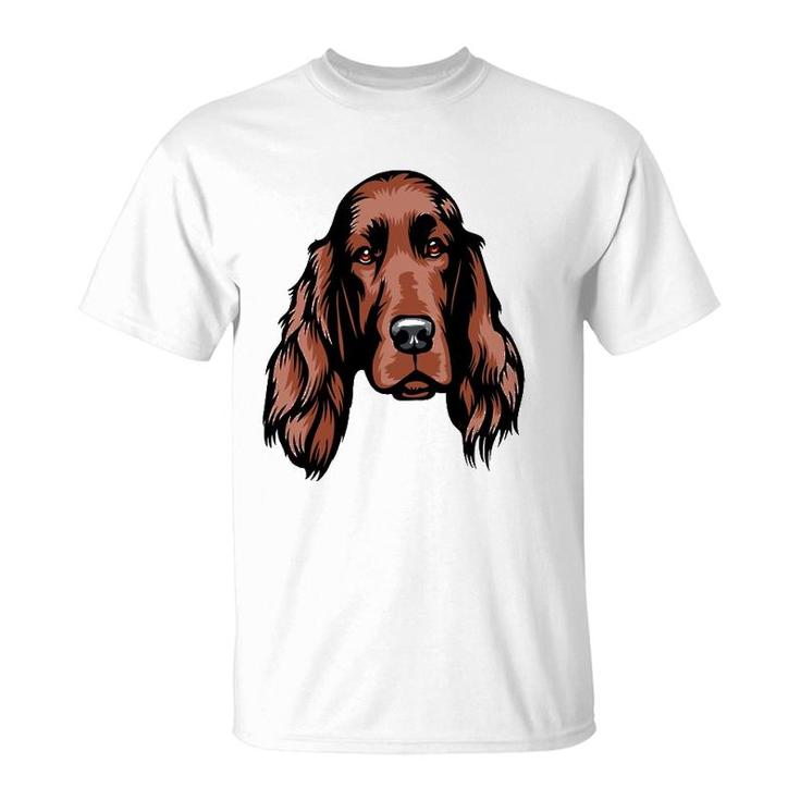 Cool Irish Setter Face Dog T-Shirt