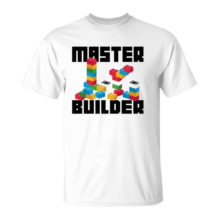 Cool Master Builder Funny Building Blocks Gift Men Women  T-Shirt