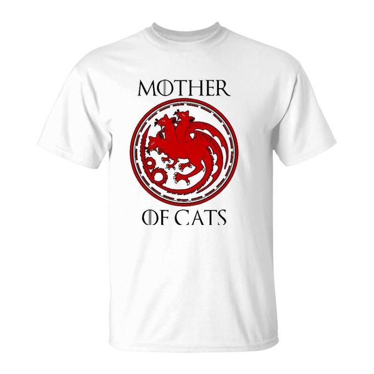 Cool Mother Of Cats Design For Cat And Kitten Enthusiasts T-Shirt