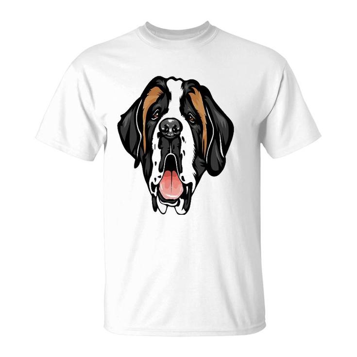 Cool Saint Bernard Face Pet Lover T-Shirt
