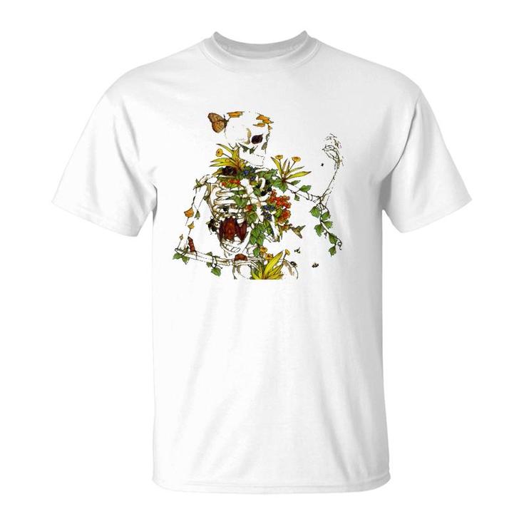 Cool Skeleton Plant Nature T-Shirt