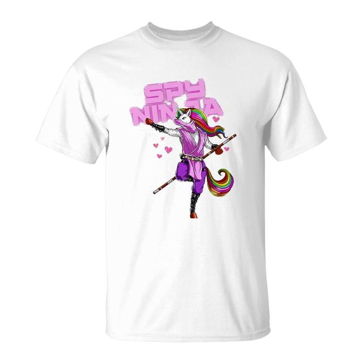 Cool Spy Gaming Ninjas Gamer Unicorn Ninja Boy Girl Day Kids T-Shirt