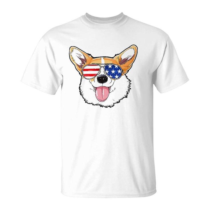 Corgi American Sunglasses T Shirt 4th Of July Dog Puppy Usa Corgi American Sunglasses T Shirt 4th Of July Dog Puppy Usa