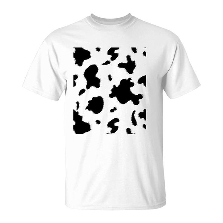 Cow Print Pattern Animal Funny Cute Halloween Costume T-Shirt