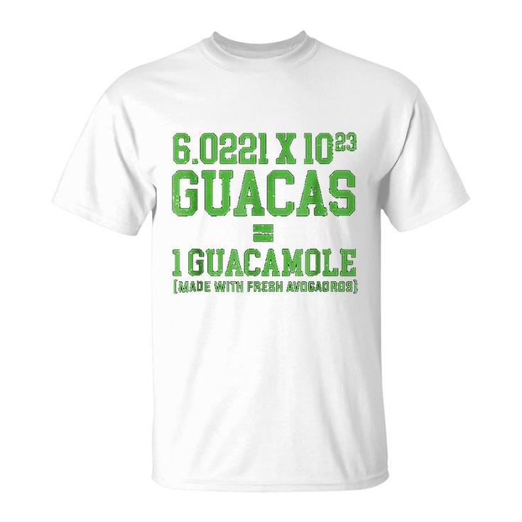 Cute Avocado  Avogadros Number Guacamole T-Shirt