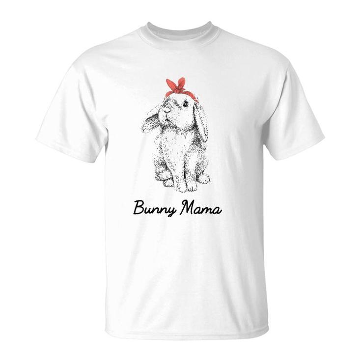 Cute Bunny Mama Lop Eared Rabbit Wearing Bandana T-Shirt