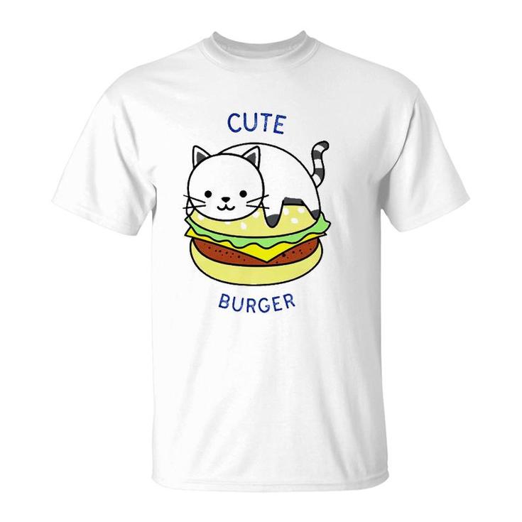 Cute Cat Burger Cheeseburgers T T-Shirt