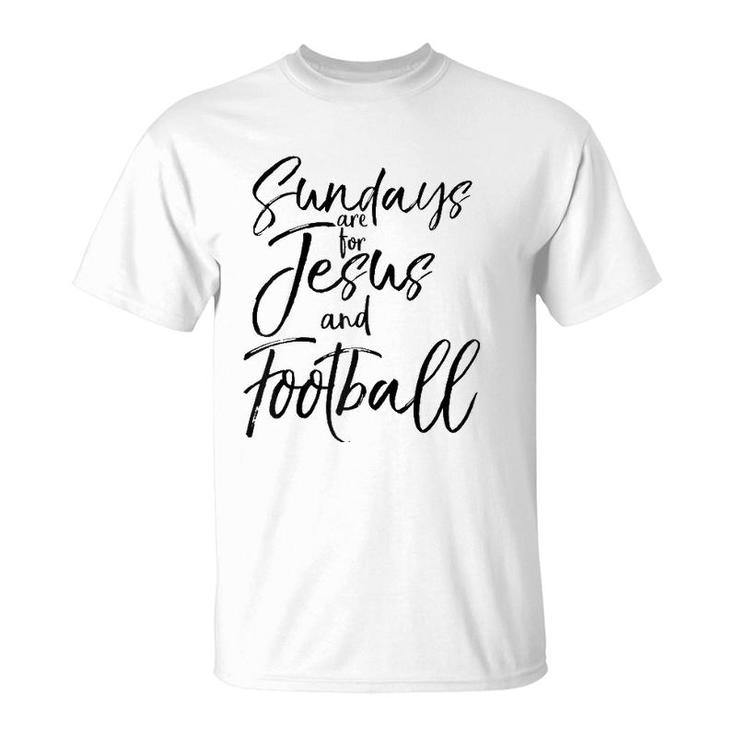 Cute Christian Quote Sundays Are For Jesus And Football Raglan Baseball T-Shirt